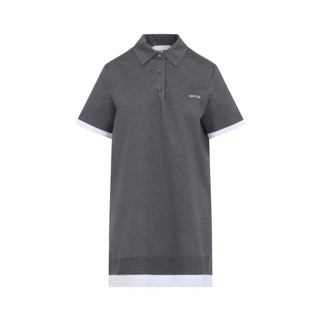 Miu Miu Silk Polo-Style Dress With Contrasting Trim