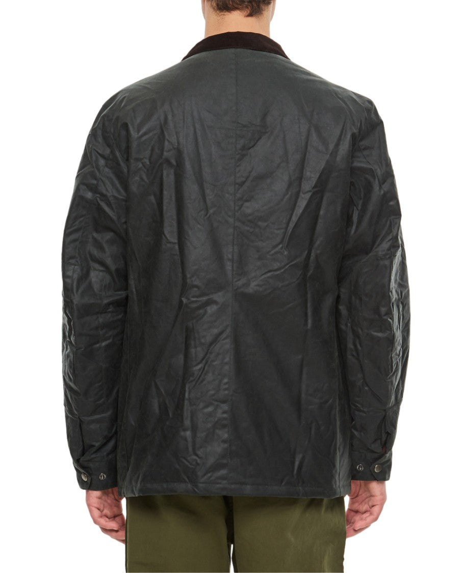 Barbour Green Duke Wax Elbow Patch Jacket
