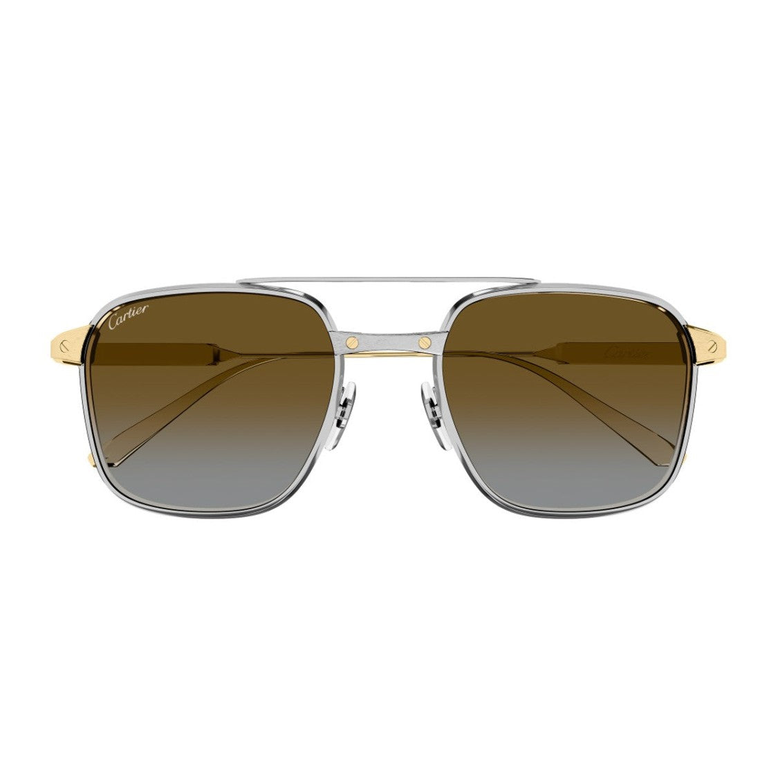 Cartier Gold Ct0610s Santos Titanium Sunglasses