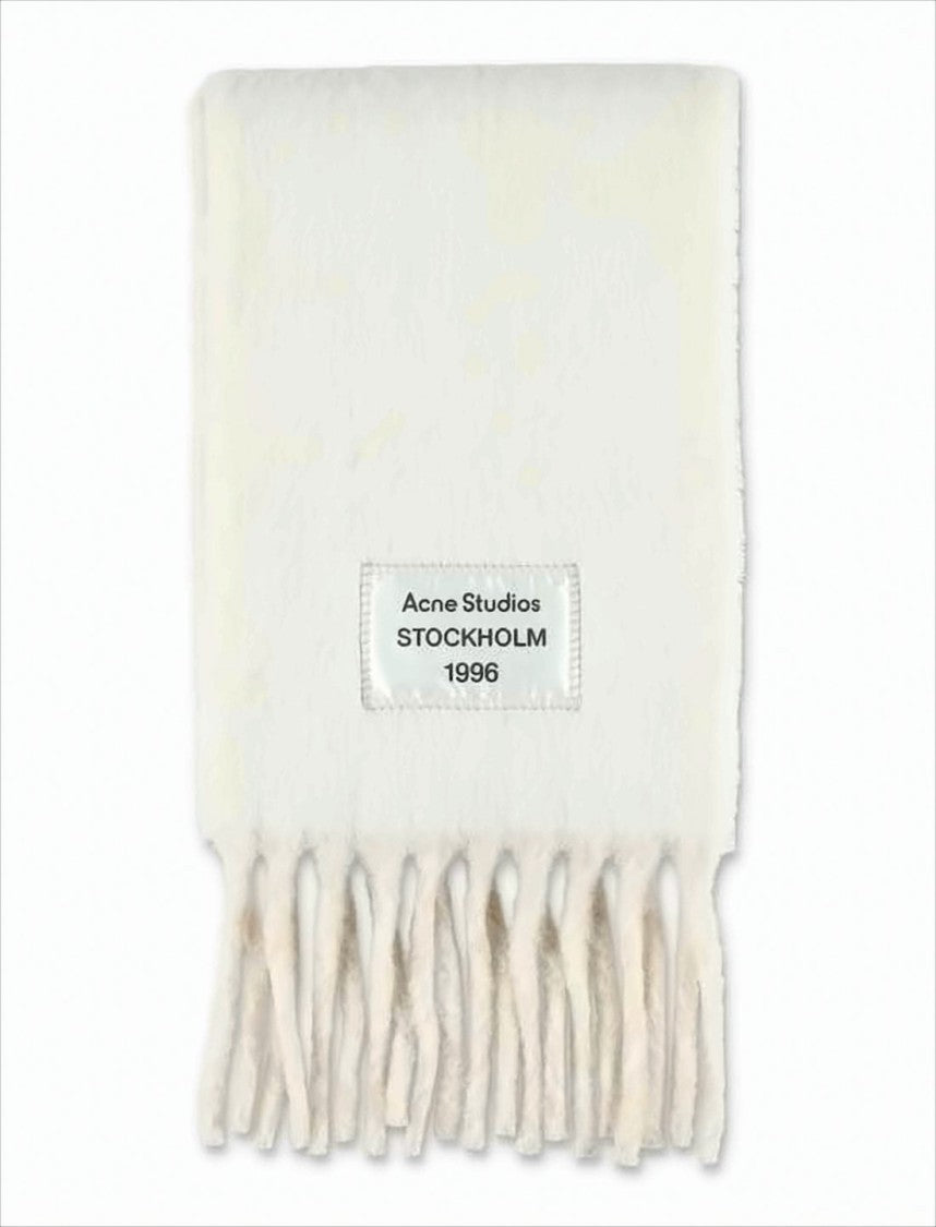 Acne Studios Bi-Color Alpaca Scarf With Fringed Ends