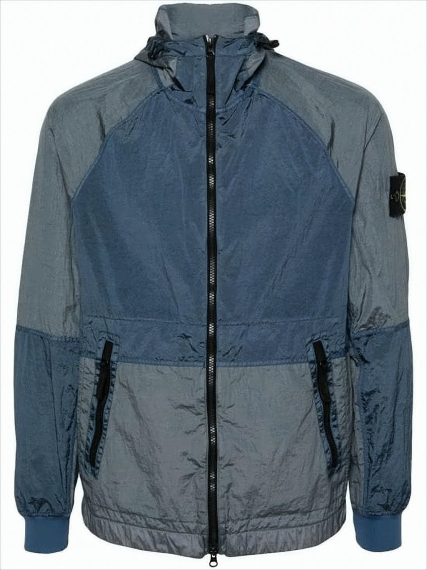 Stone Island Color-Block Casual Jacket With Adjustable Hood