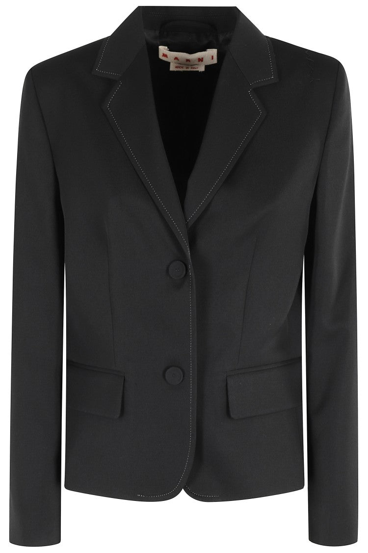 Marni Tailored Black Single-Breasted Marni Jacket