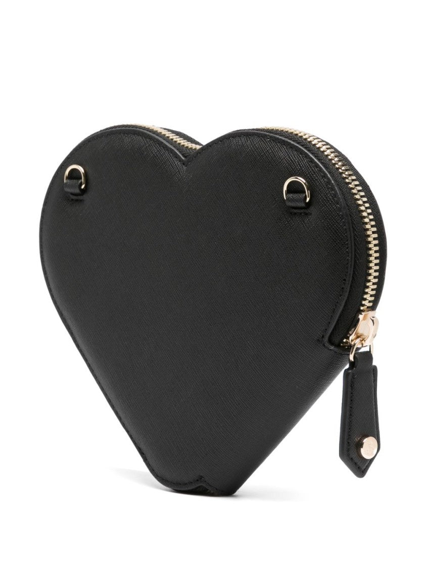Vivienne Westwood Black Heart Shaped Textured Leather Bag
