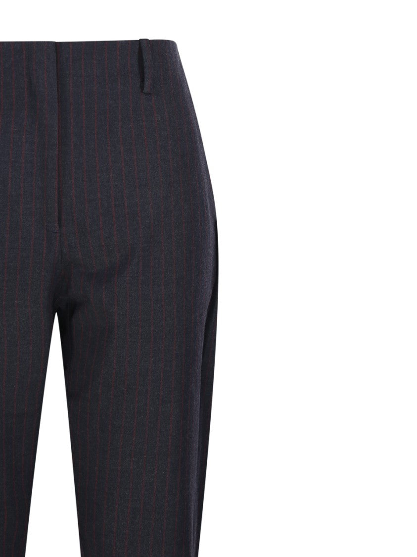 Ganni Stretch Stripe Tailoring Capri Pant