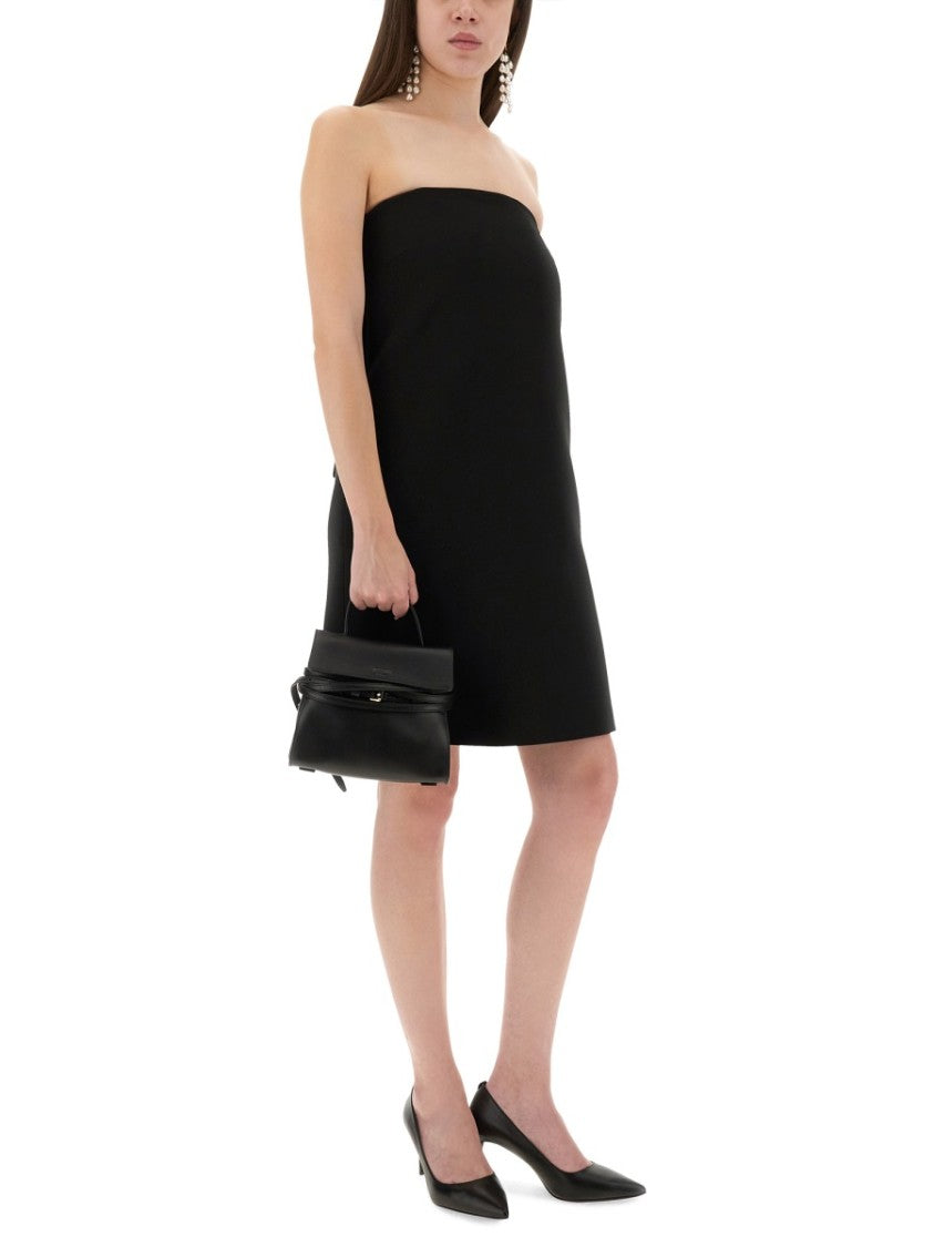 Moschino Strapless Bandage Sheath Dress With Bow Detail