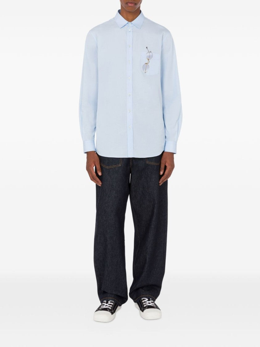 Moschino Silk And Nylon Lightweight Button Shirt