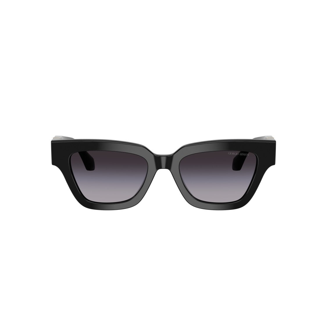Giorgio Armani 0Ar8246u Bold Rectangular Black Acetate Sunglasses With Gold Logo