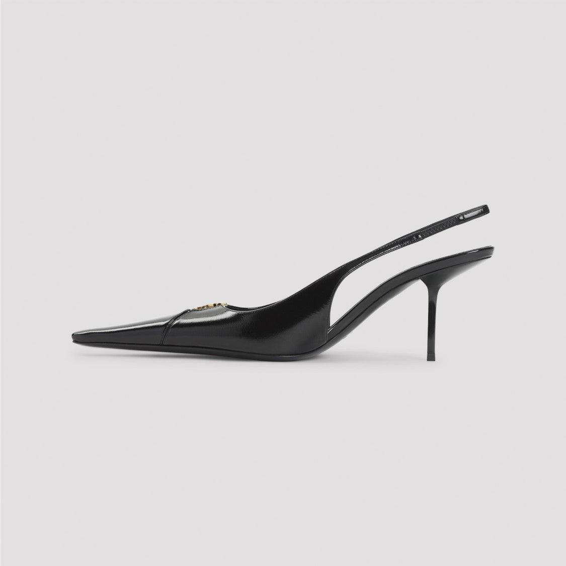 Saint Laurent Pointed-Toe Slingback Heels In Smooth Calf Leather