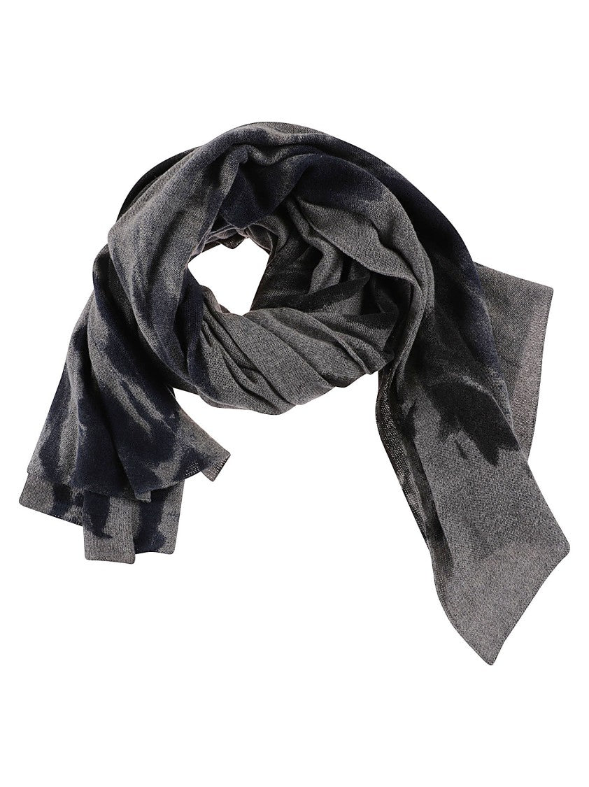 Wlns Cashmere Gradient Grey Knitted Scarf With Subtle Texture