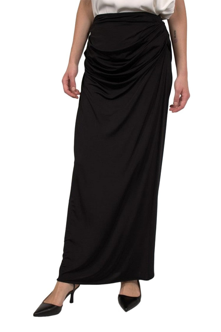 Magda Butrym Blue Crepe Midi Skirt