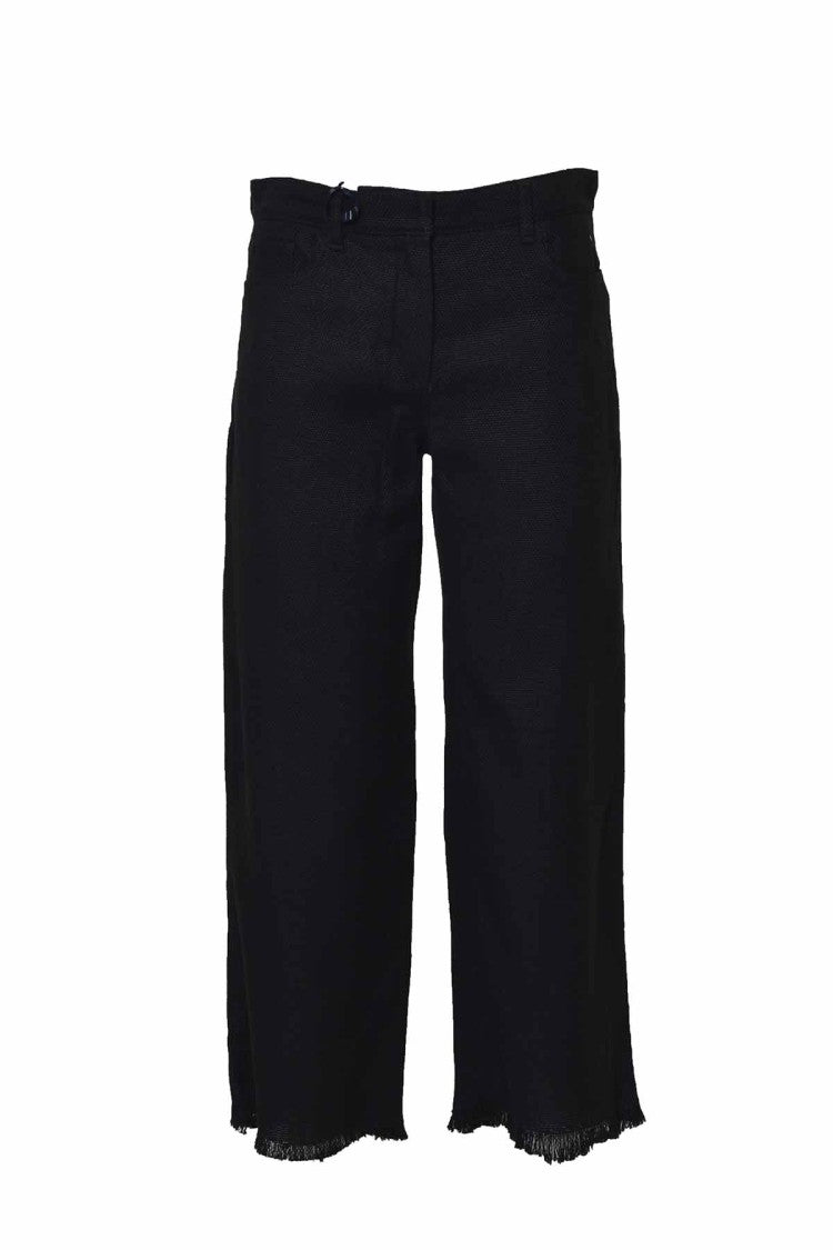 Max Mara Black Cotton Bull Cervia Trousers