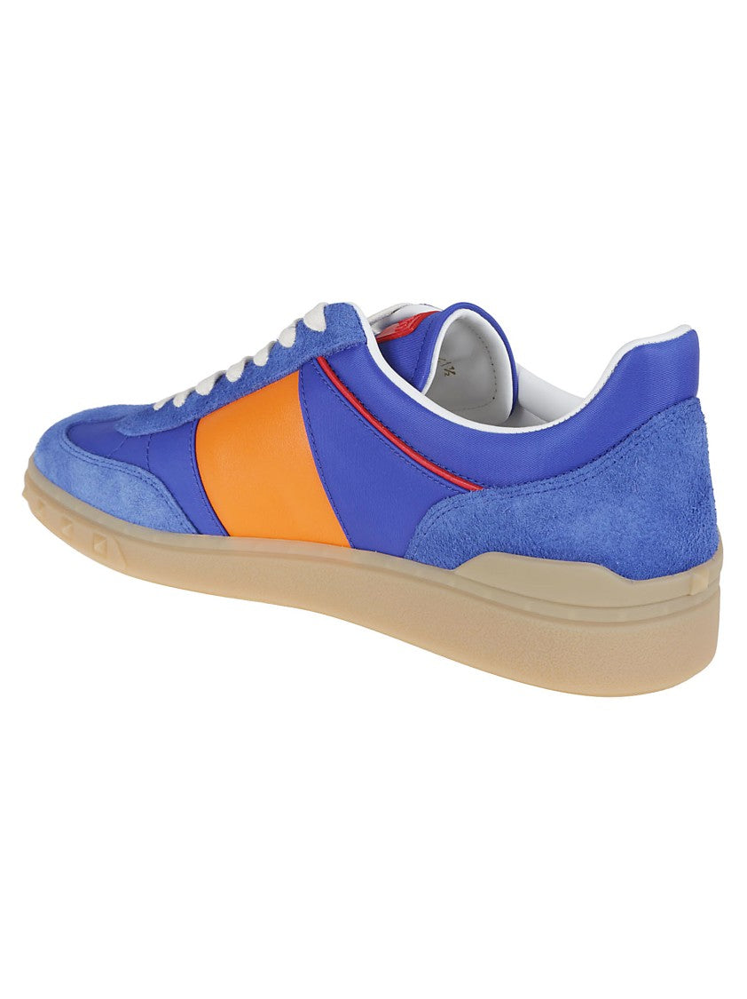 Valentino Blue Leather/Nylon Blend Low Top Upvillage Sneaker