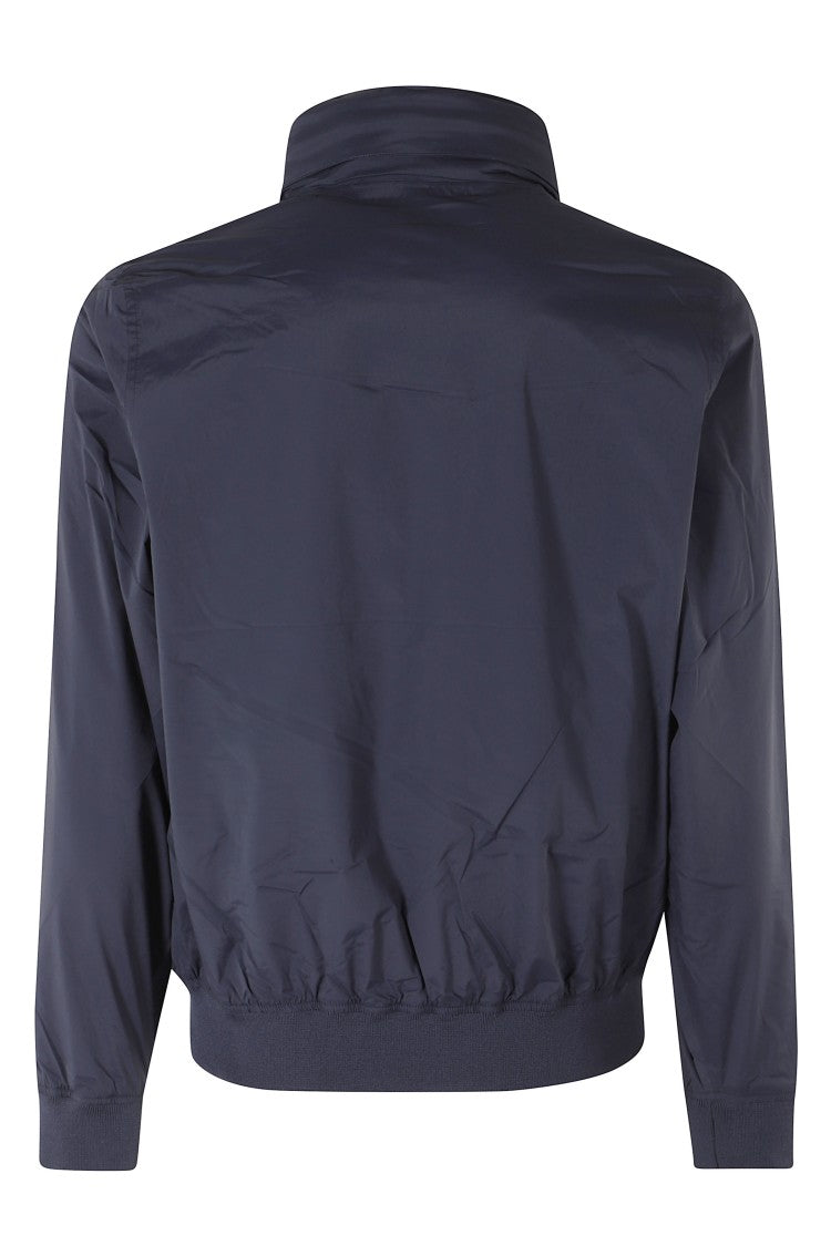 K-Way Blue Amaury Stretch High-Collar Nylon Jacket