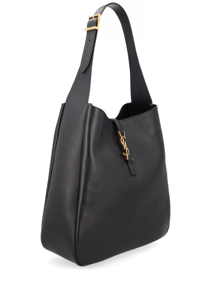 Saint Laurent Large Structured Shoulder Bag In Smooth Calf Leather