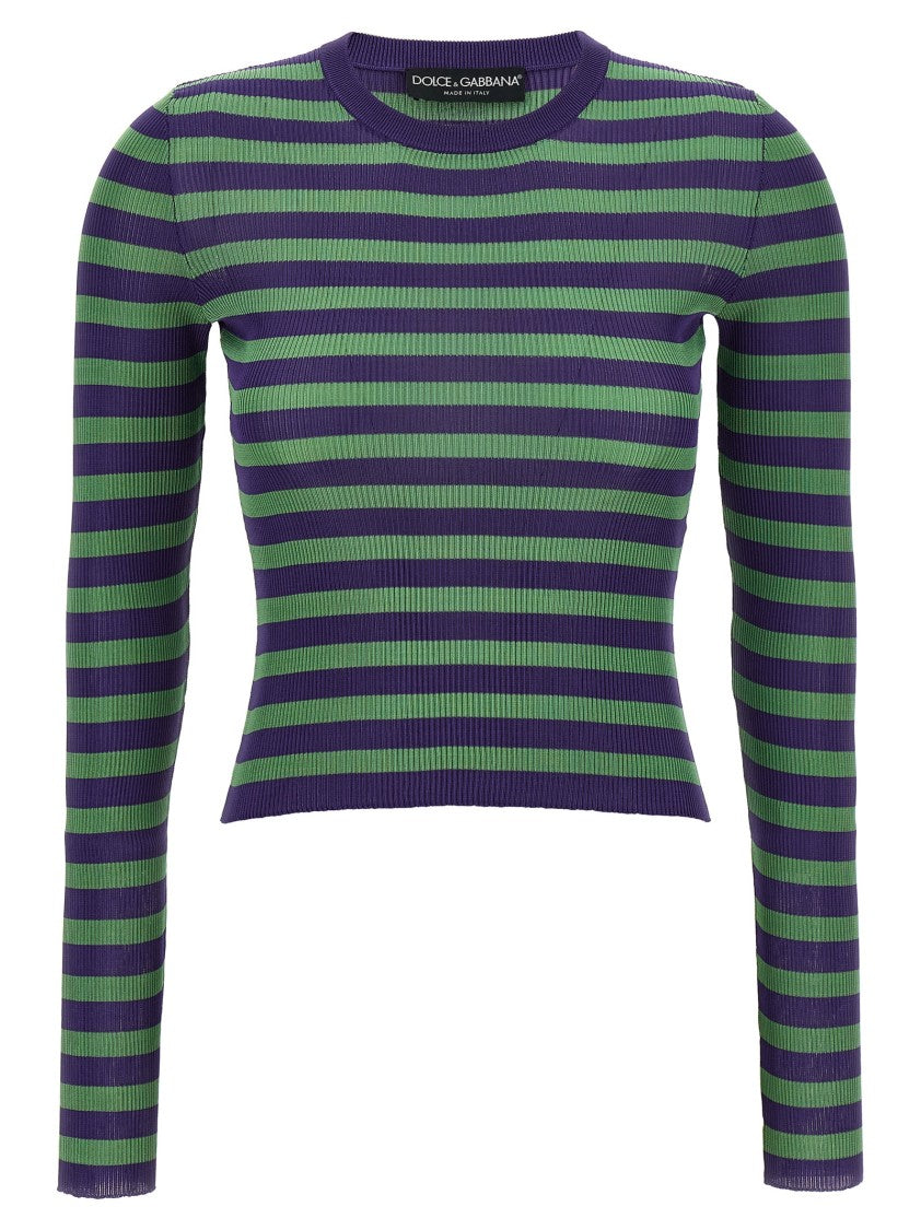 Dolce & Gabbana Striped Viscose Sweater