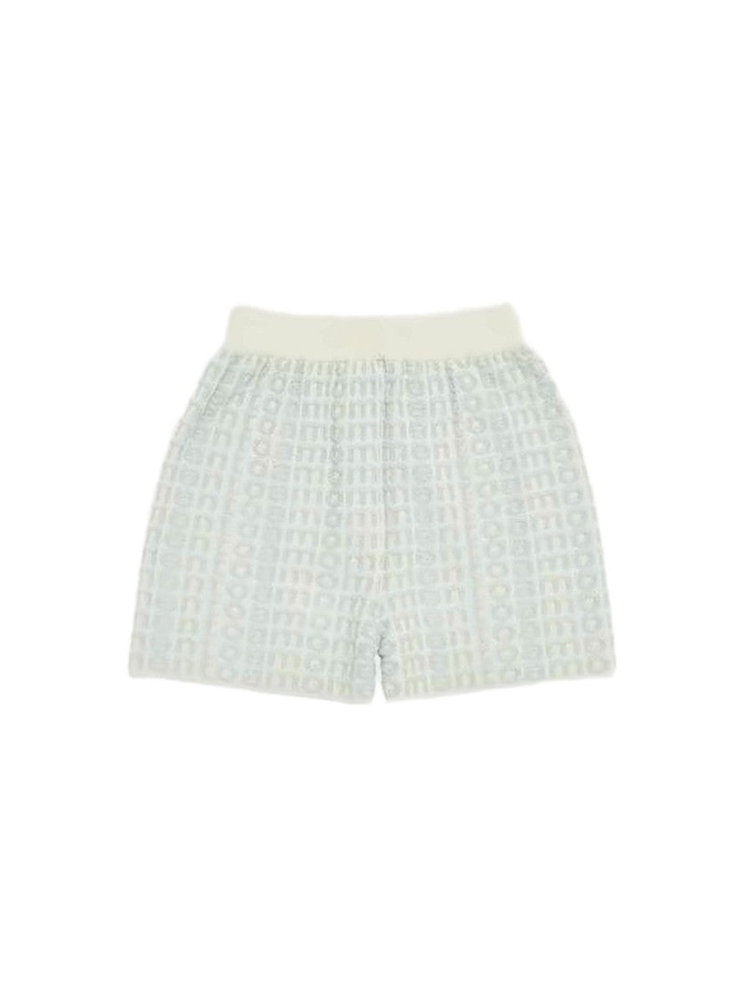 Amomento Textured Fabric Shorts With Adjustable Drawstring