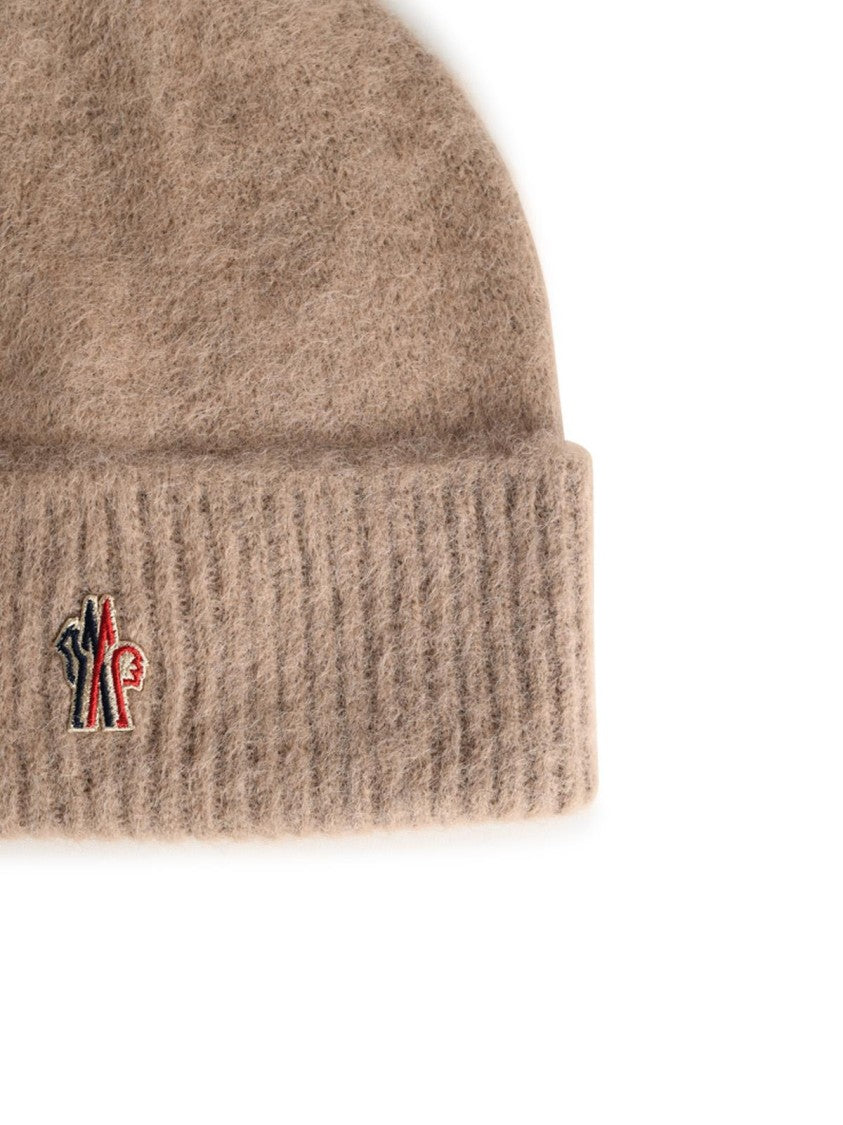 Moncler Grenoble Beige Alpaca And Wool Tricot Beanie