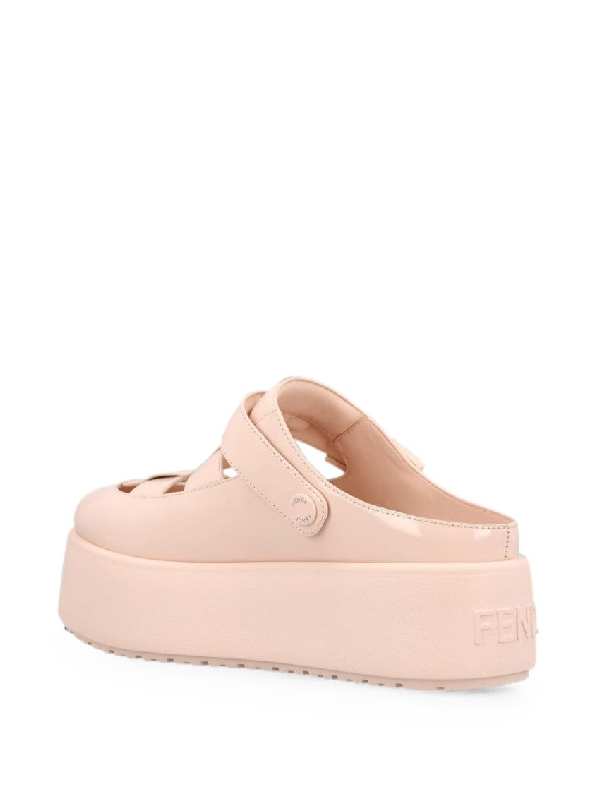 Fendi Chunky Platform Cut-Out Mules