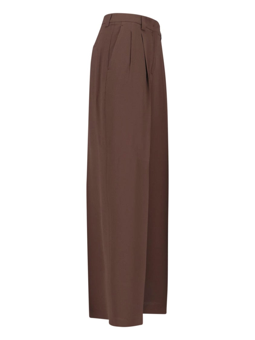 Incotex Brown Tailored Silk Blend Pants