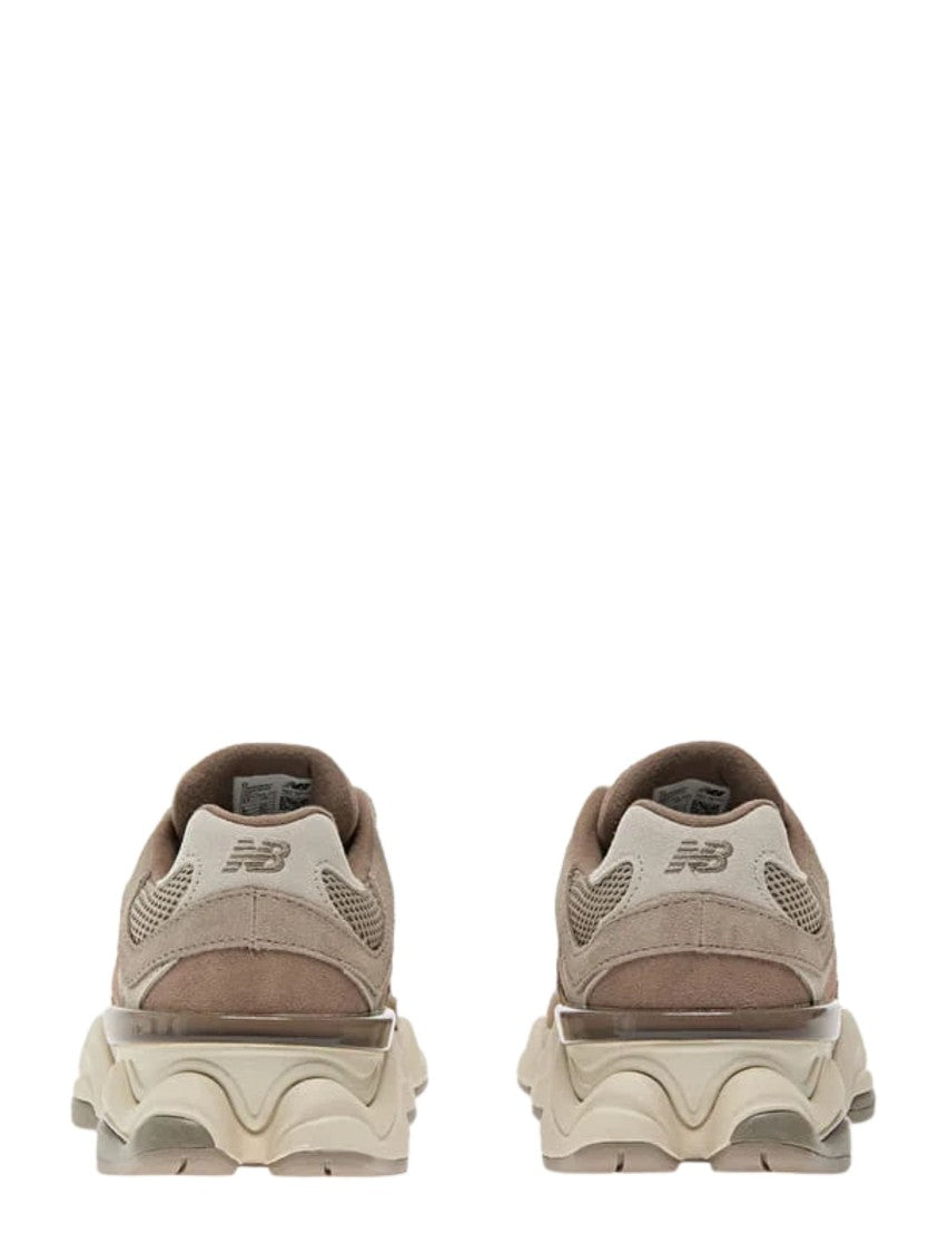 New Balance Beige 9060 Suede-Blend Retro-Futuristic Sneakers