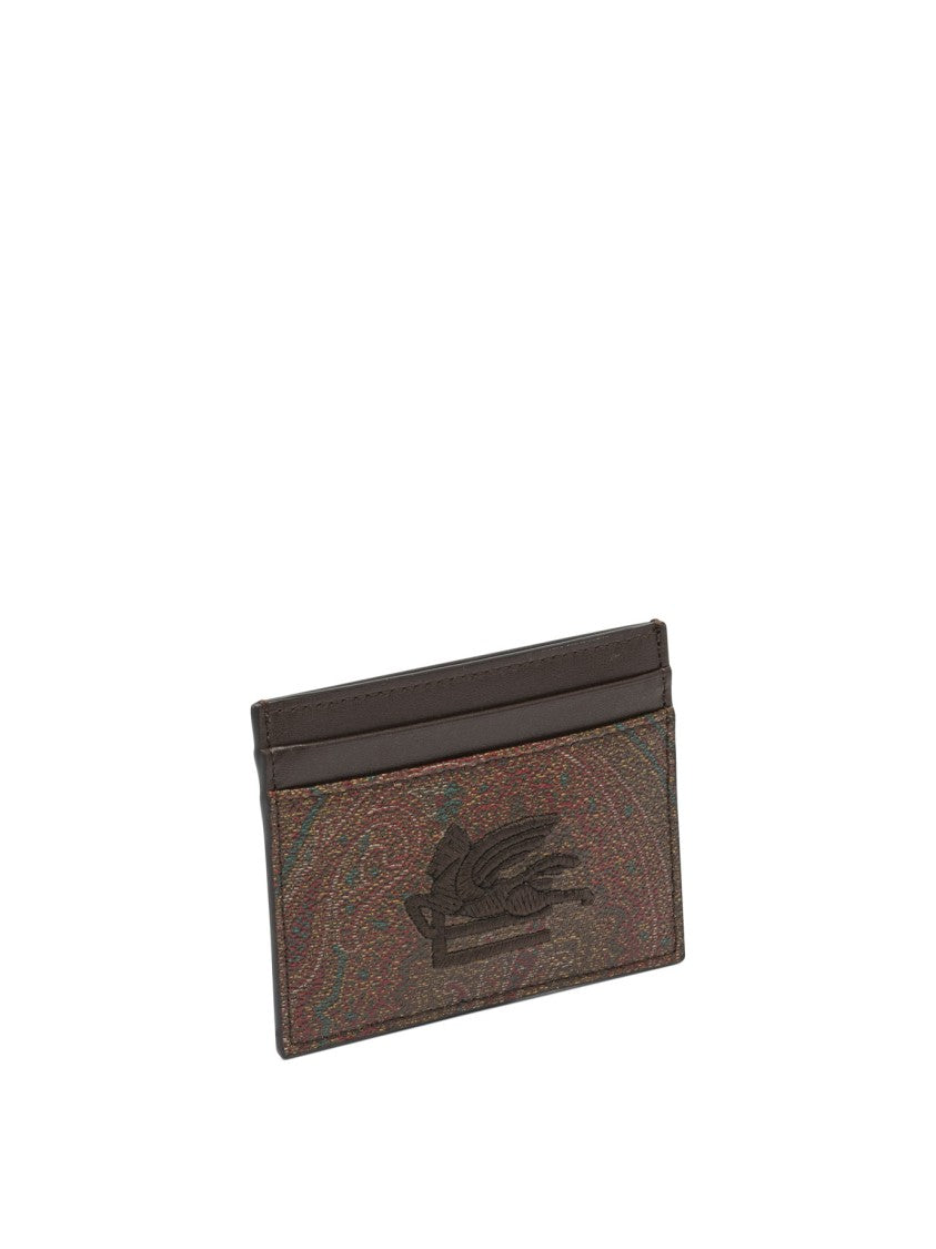 Etro "Arnica" Card Holder With Pegasus