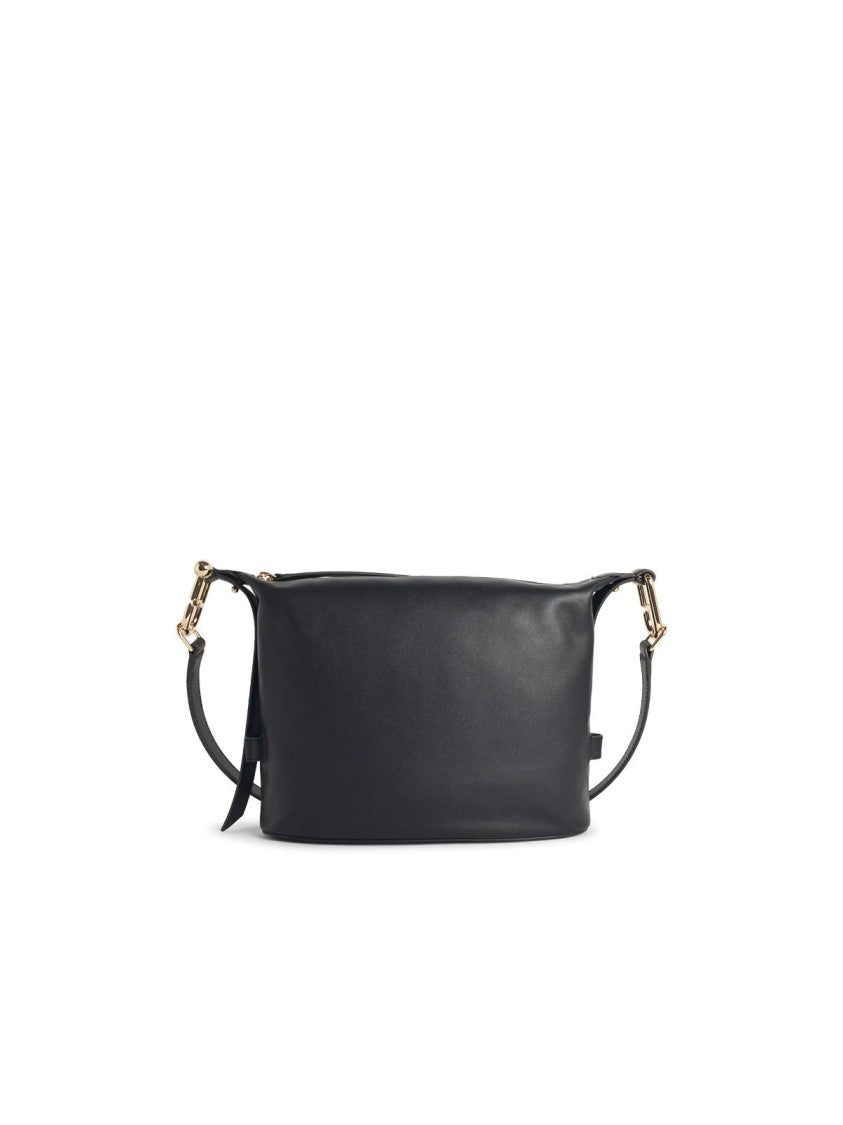 Furla 'Nuvola M' Black Leather Bag