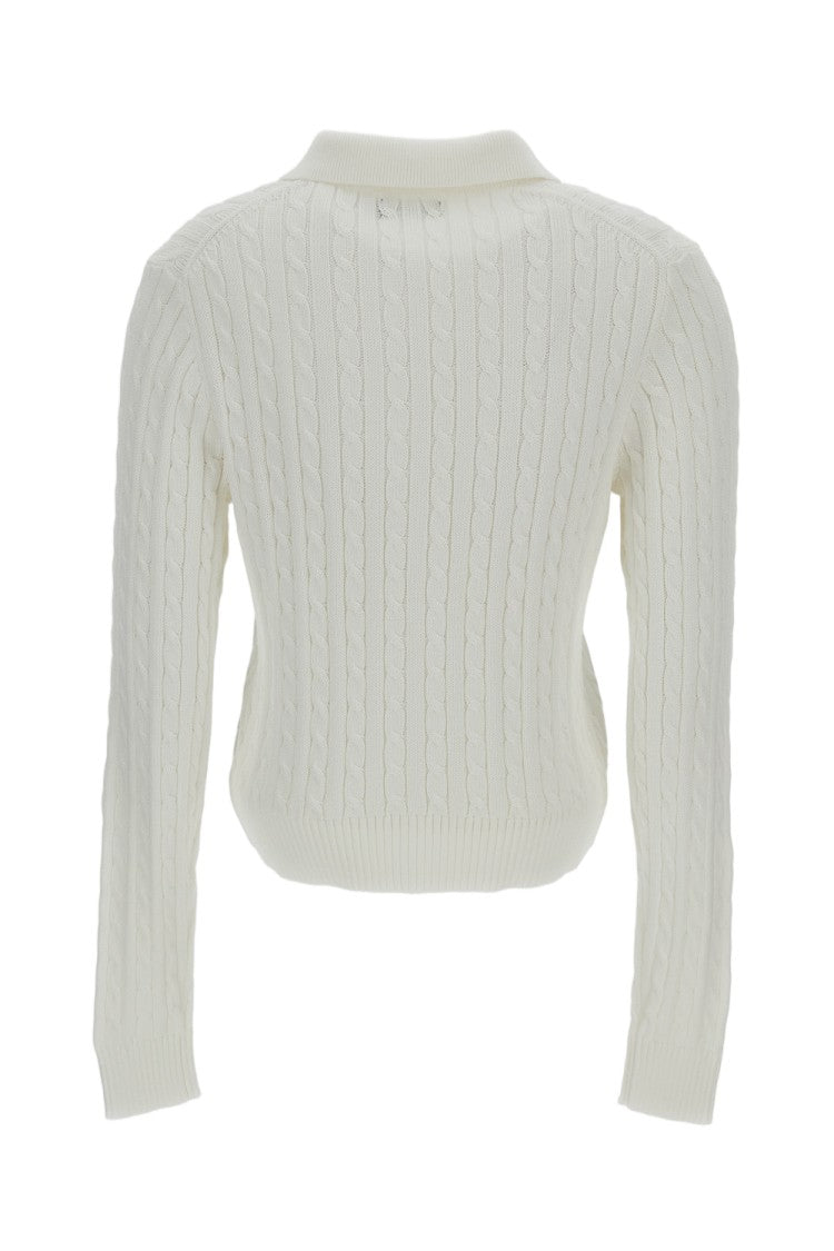 Polo Ralph Lauren Cable-Knit Cotton Cardigan With Polo Collar