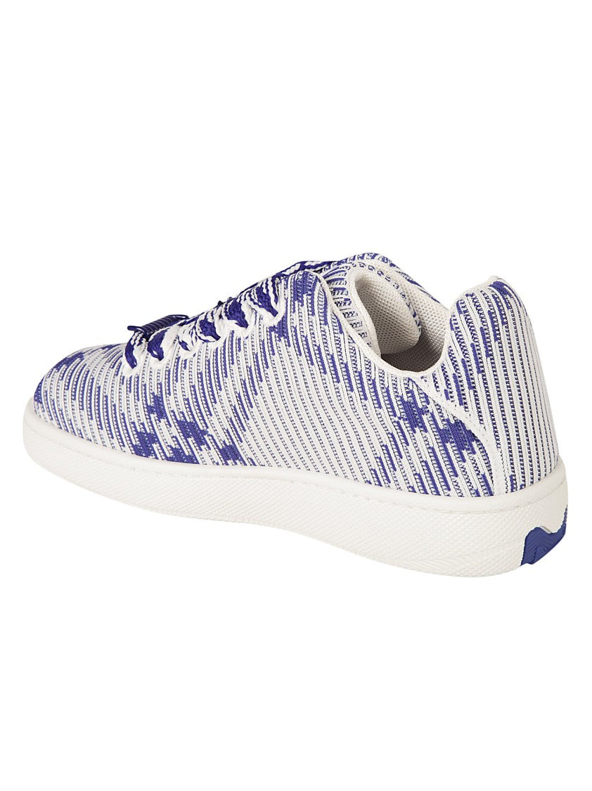 Burberry Textured Pattern Sneakers With Dynamic Print