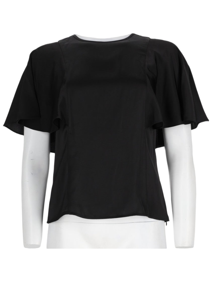 Michael Michael Kors Cape-Sleeve Satin Polyester Blouse