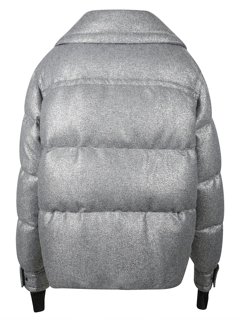 Moncler Grenoble Sandane Metallic Wool-Blend Down Jacket