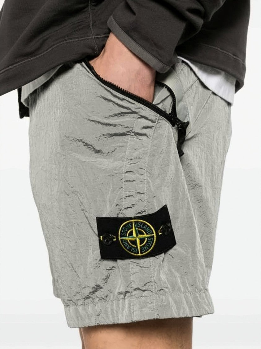 Stone Island Lightweight Relaxed-Fit Shorts With Distinctive Patch Logo