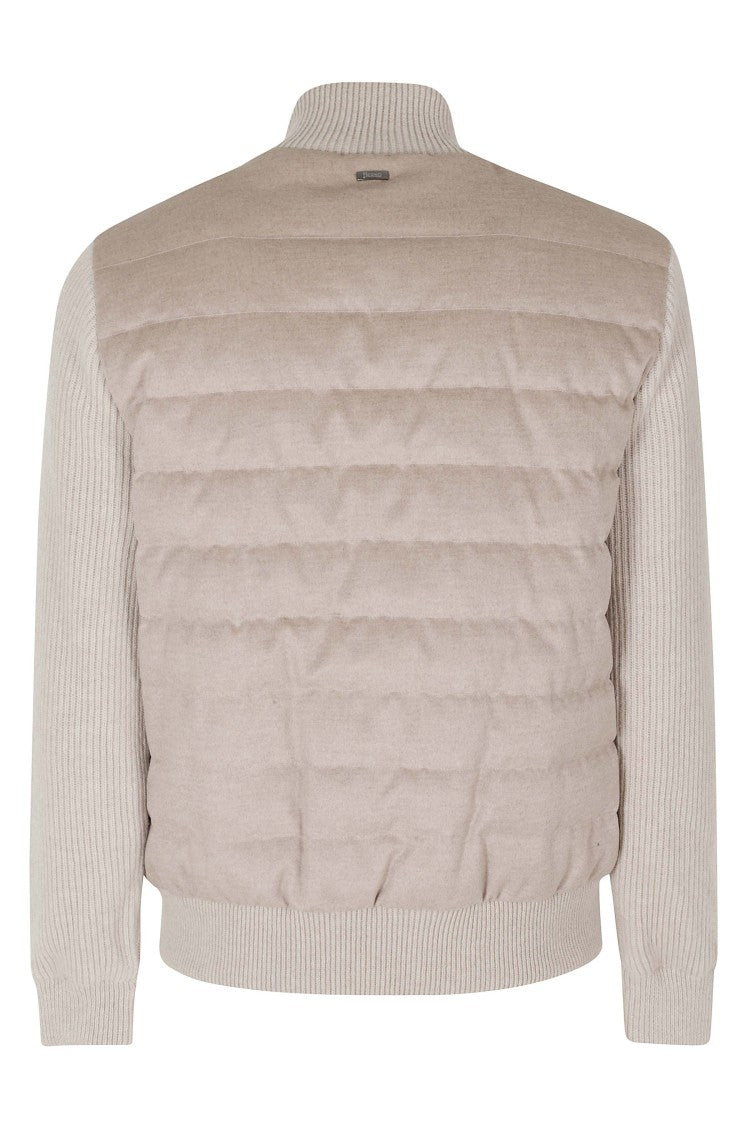 Herno Quilted Flannel Resort Jacket With High Collar