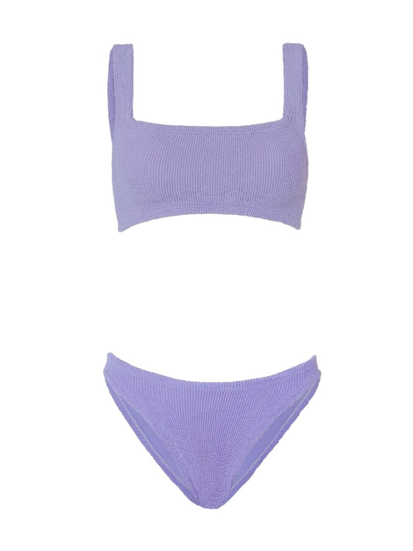 Hunza G Xandra Textured Square Neck Bikini Set