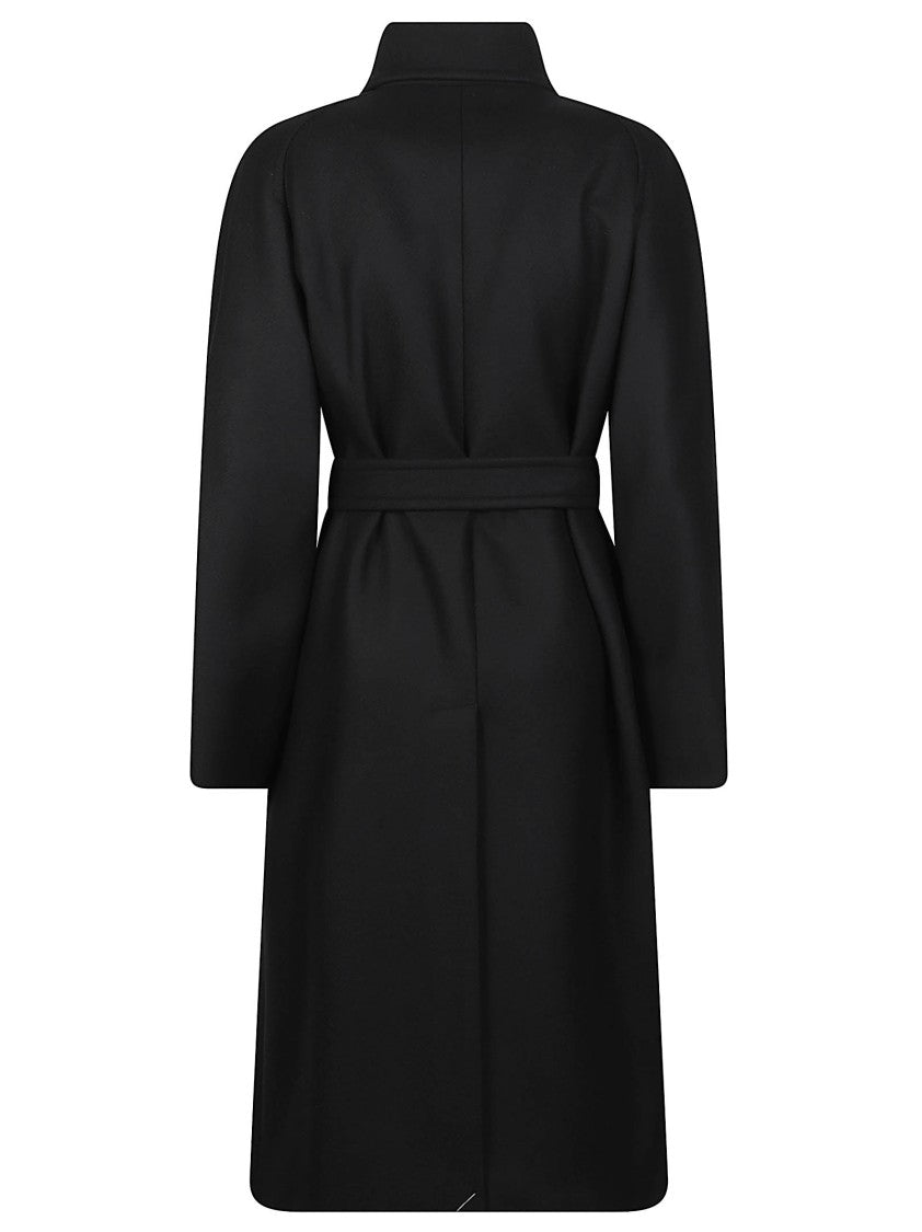 Fay Belted Knee-Length Classic-Collar Wool-Blend Coat