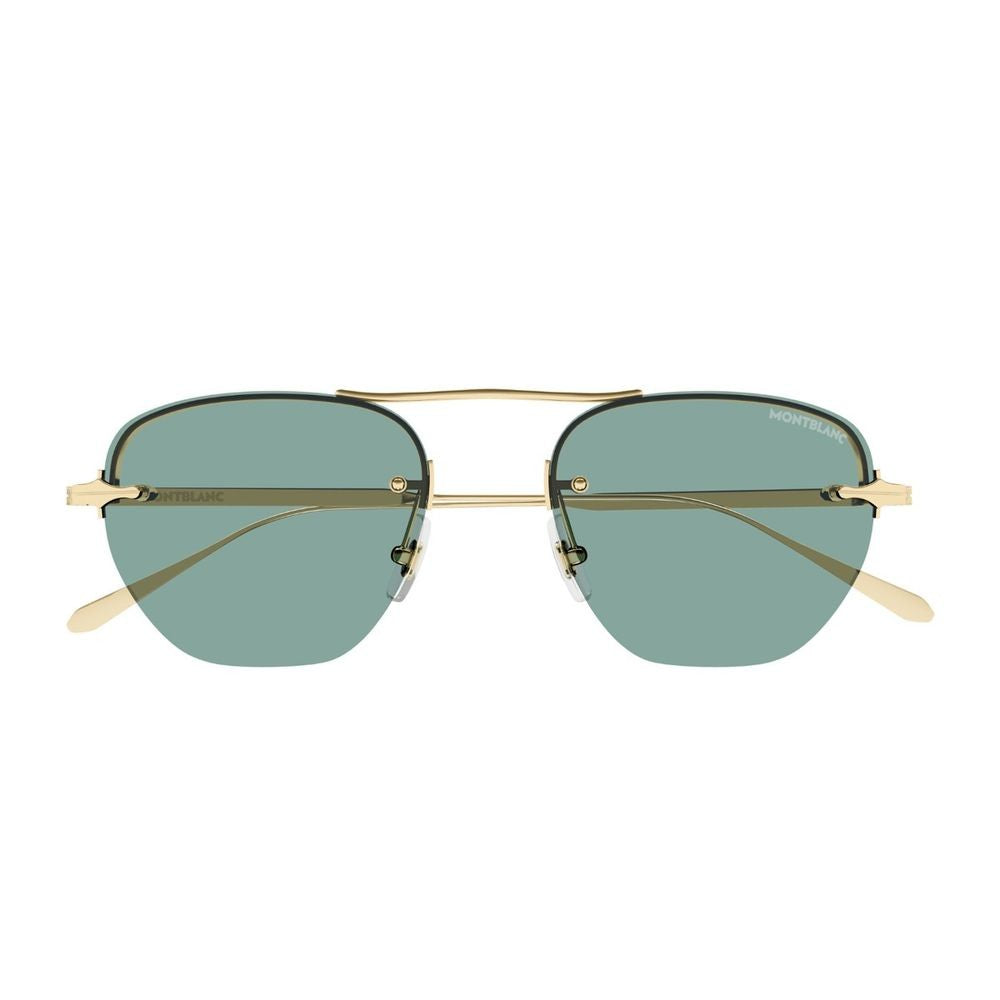 Montblanc Mb0404s Linea Nib Geometric Metal Frame Sunglasses