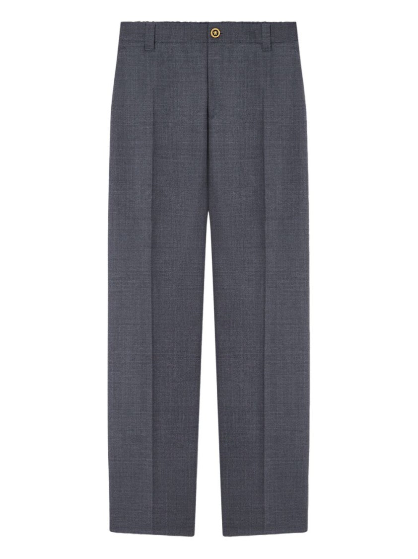 Versace Straight-Leg Trousers With Textured Finish