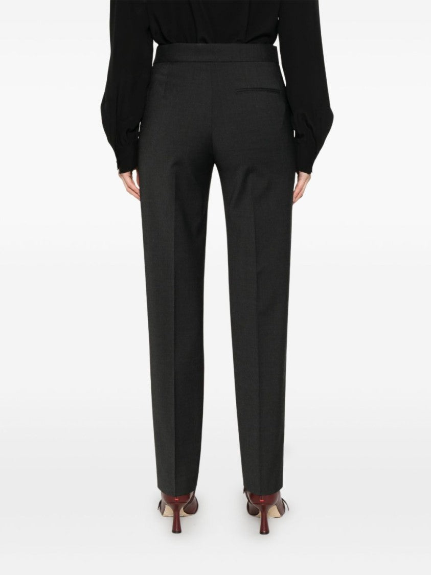 Alberta Ferretti Tailored Grey Trousers With Zip Closure