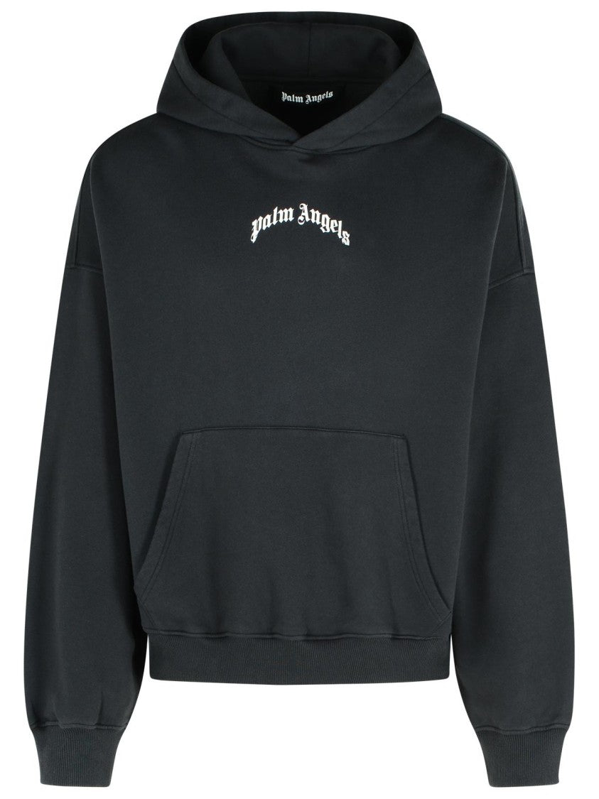 Palm Angels Black Cotton Sweatshirt