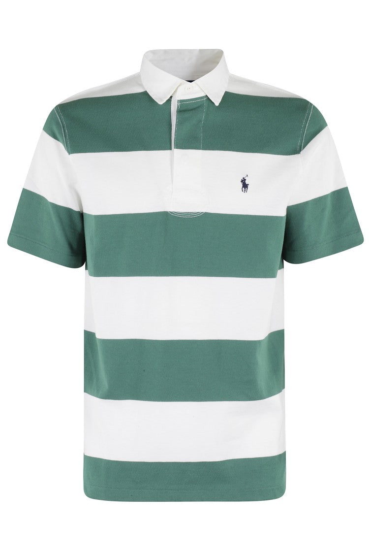 Polo Ralph Lauren Striped Short Sleeve Rugby Shirt With Classic Collar