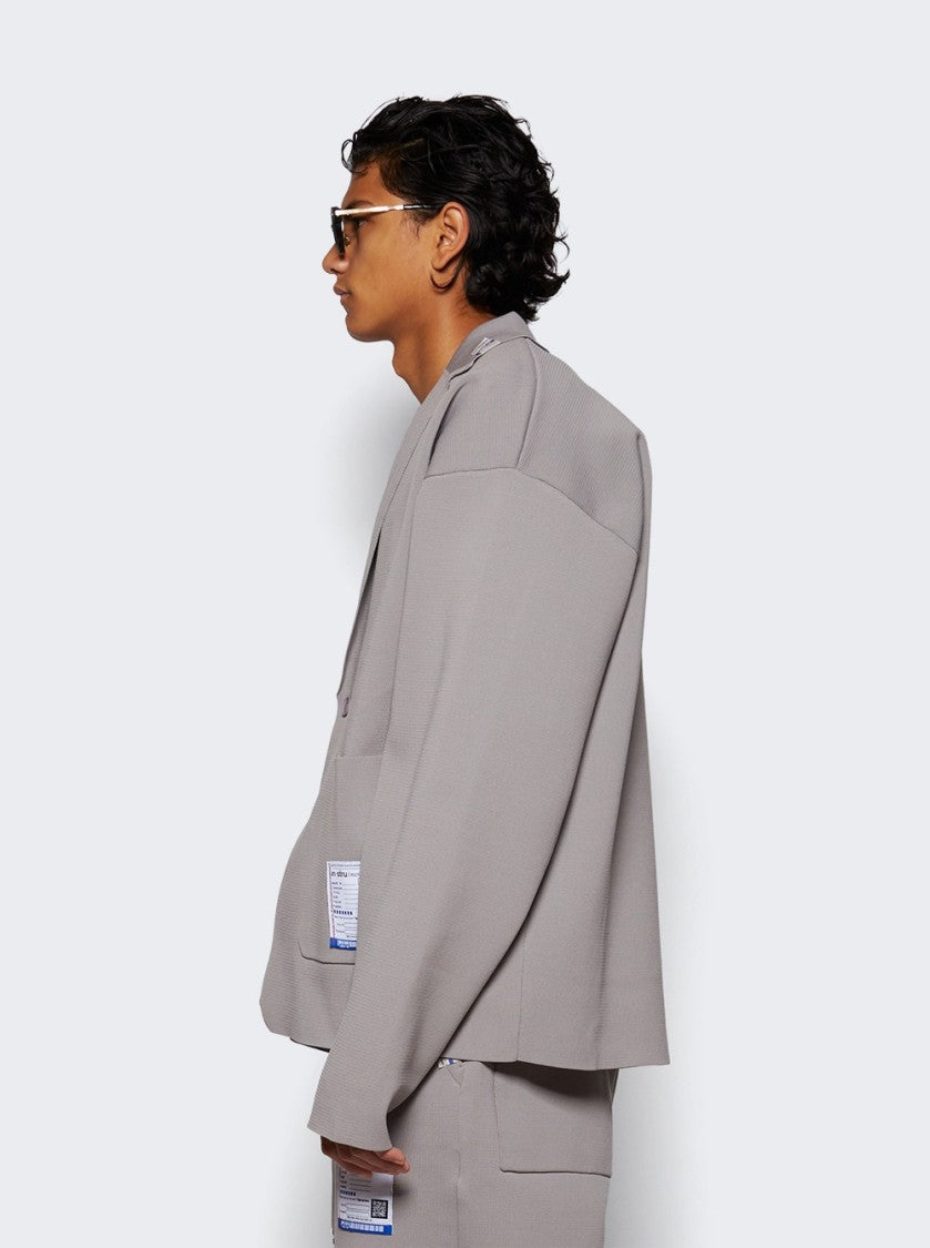 Maison Mihara Yasuhiro Milan Rib Jacket Light Grey