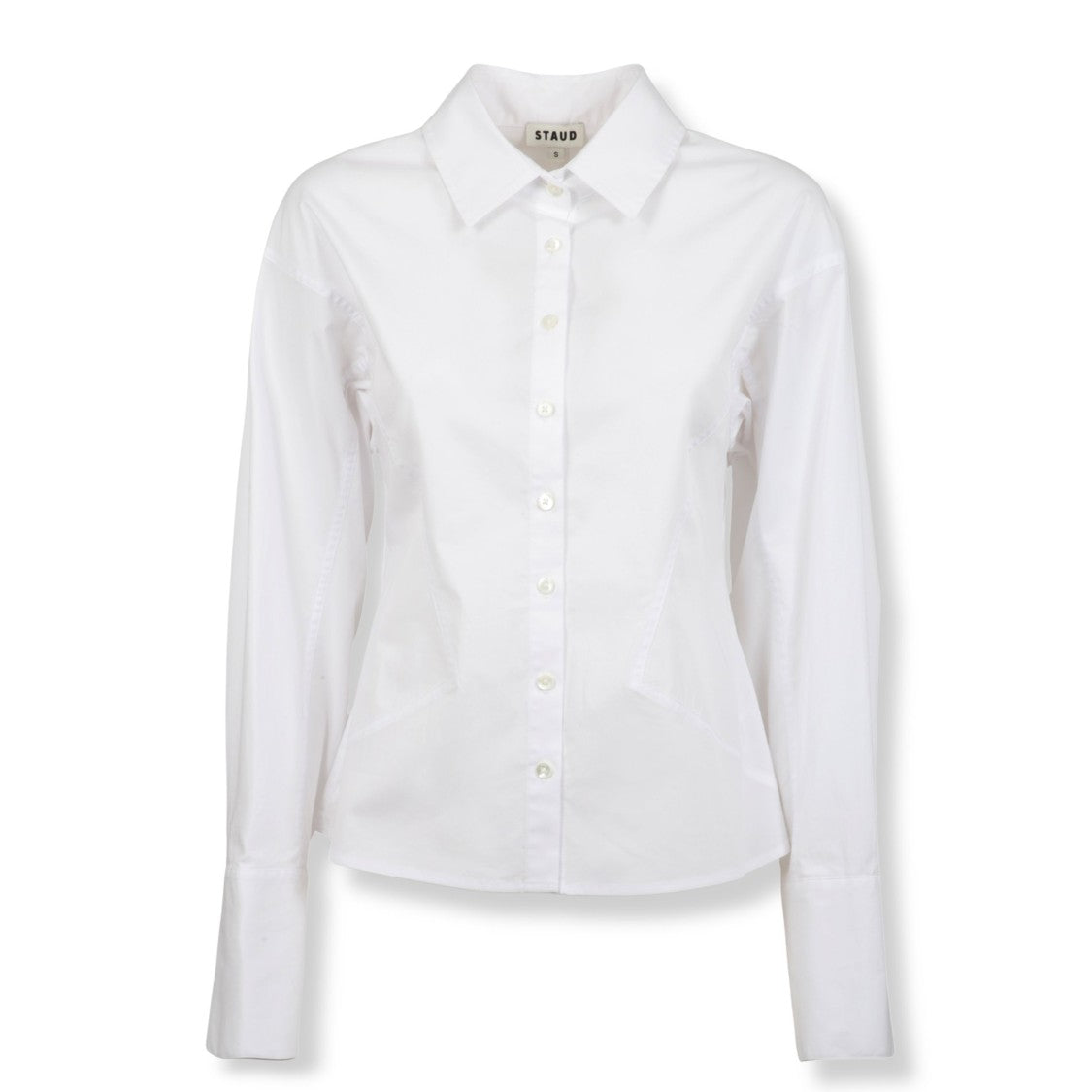 Staud Aida Fitted Button-Up Top