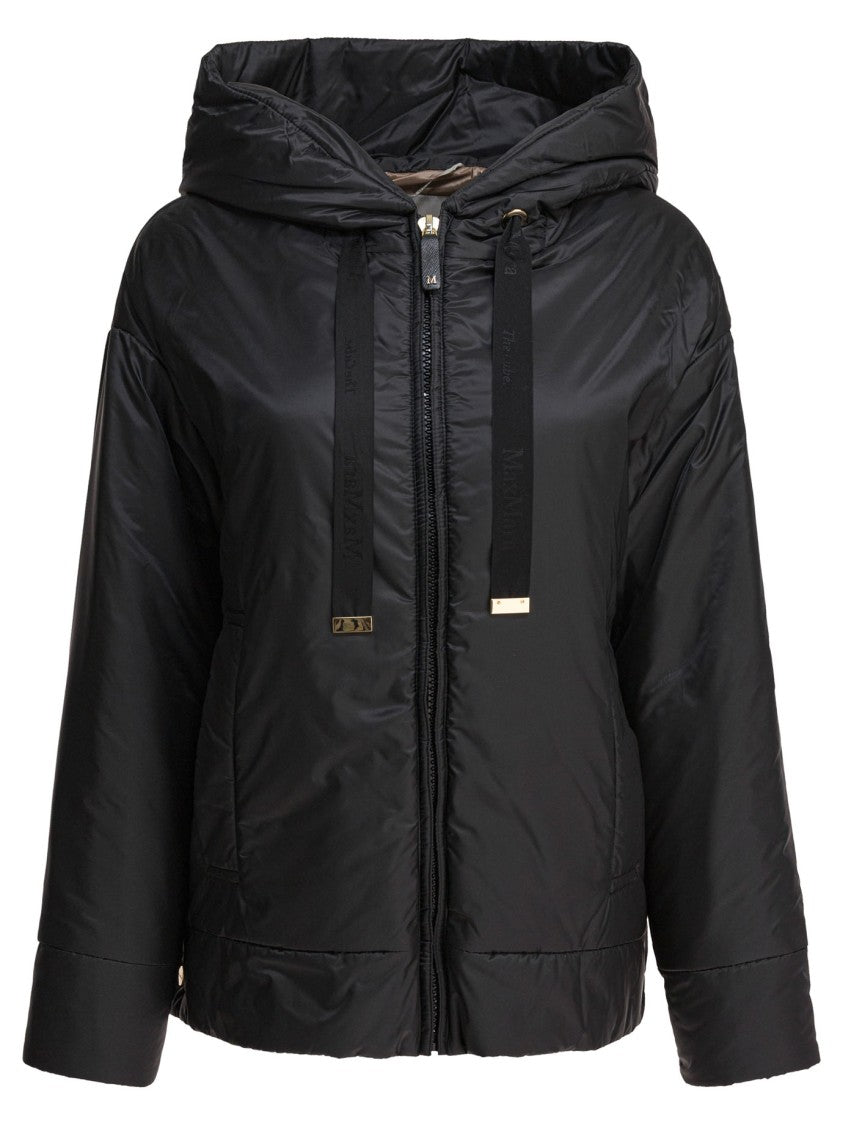 Max Mara Short Padded Jacket With Glossy Texture