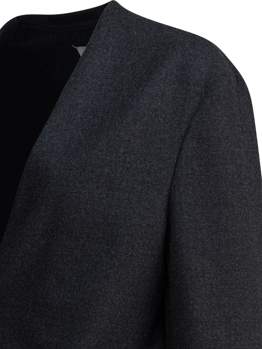 Maison Margiela Virgin Wool Blazer With Geometric Silhouette And Distinctive Topstitches