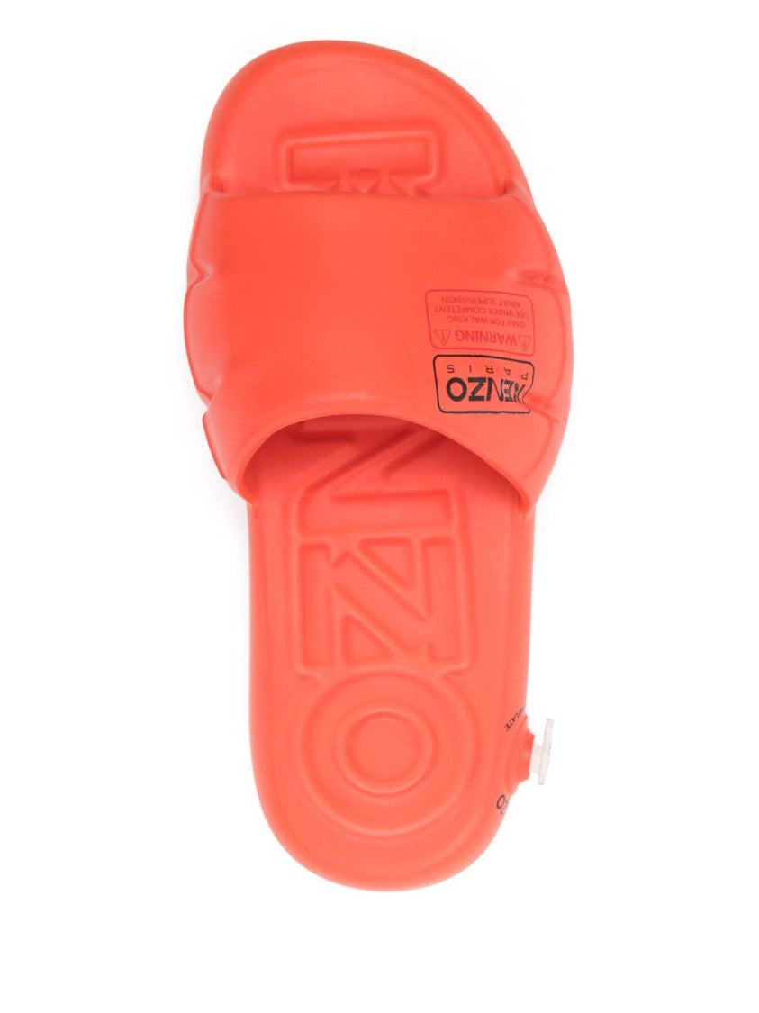 Kenzo Pumpkin Orange Moulded Footbed Sandals