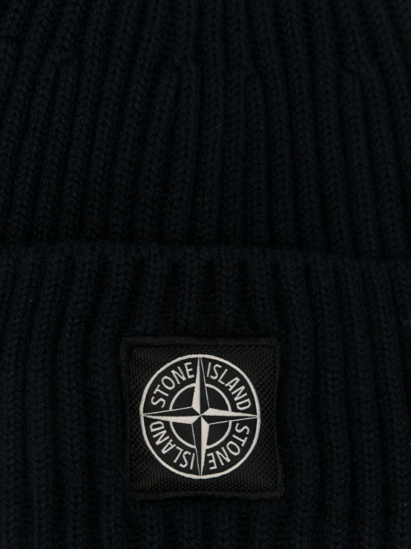 Stone Island Ribbed Knit Wool Cap