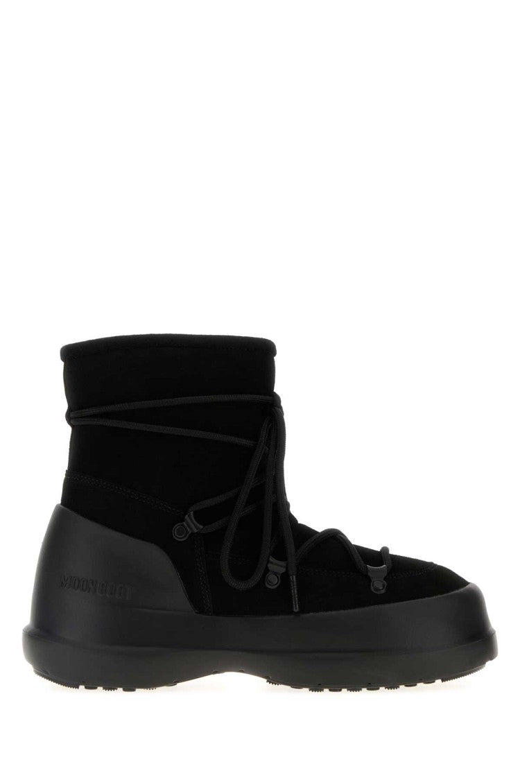 Moon Boot Black Suede Luna Ankle Boots