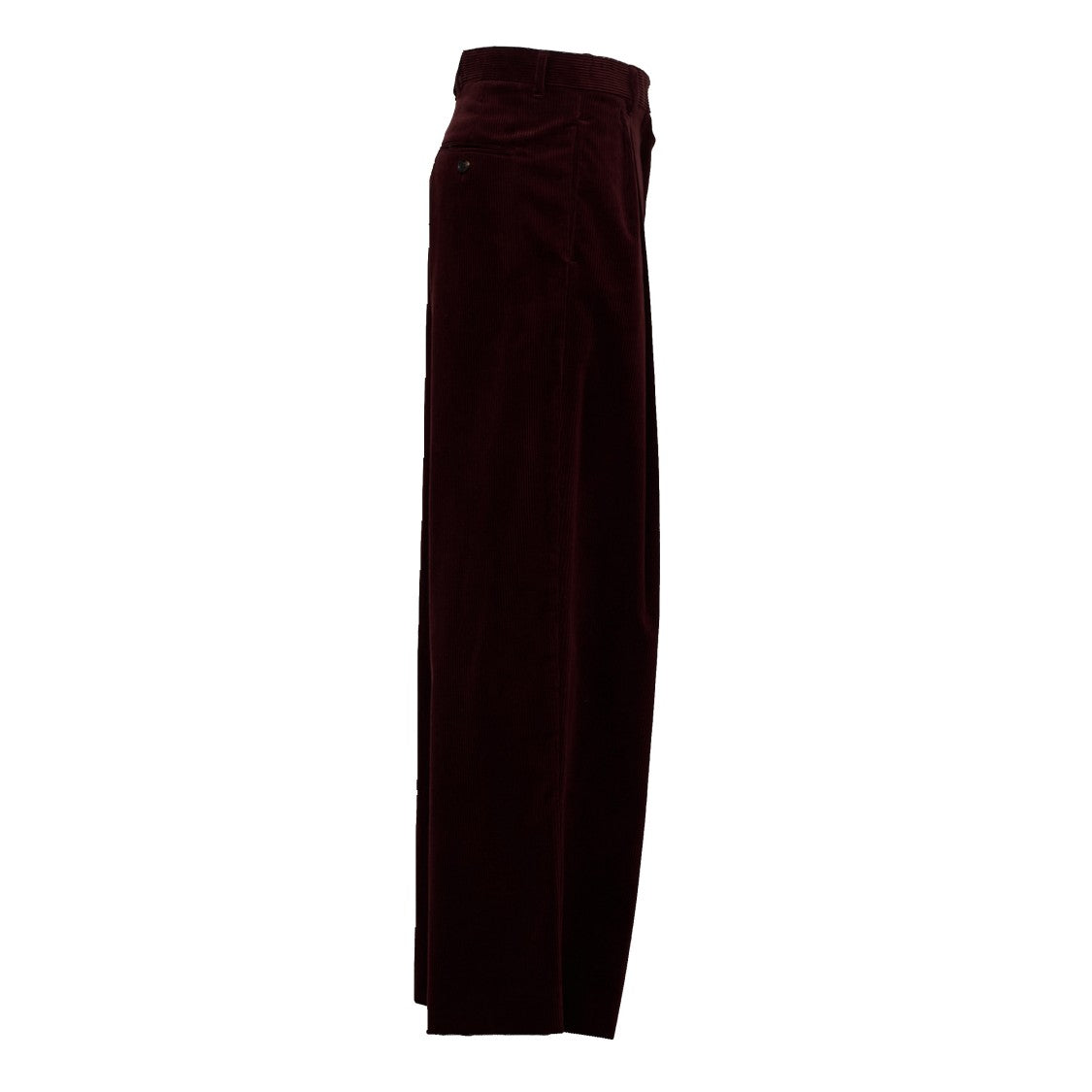 Max Mara Corona Pinces Ribbed Wide-Leg Corduroy Pants