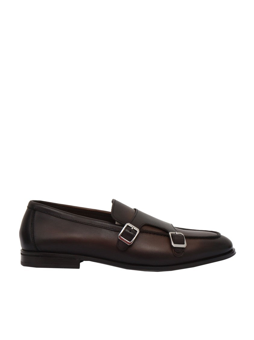 Doucal's Double Buckle Calfskin Shoes