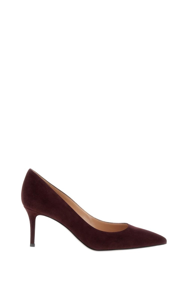 Gianvito Rossi Burgundy Suede Gianvito Rossi Pumps With 70 Mm Heel