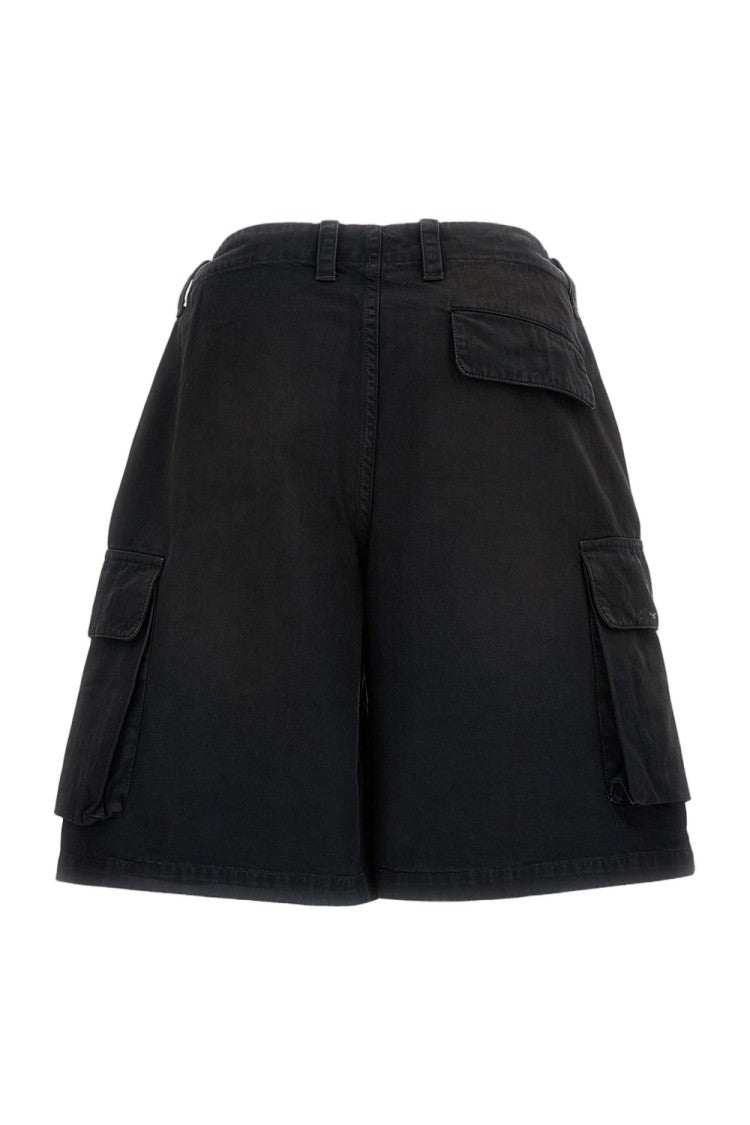Our Legacy Black Cotton Cargo Shorts